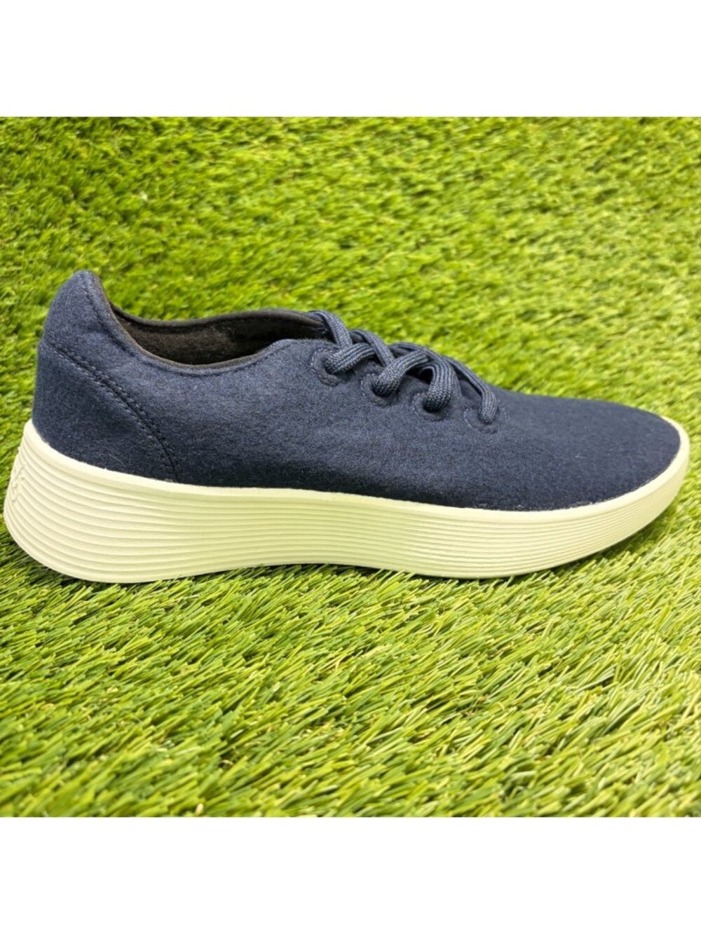 Allbirds Wool Runner 2 Womens Size 7.5 Blue White Running Walking Shoes Sneakers